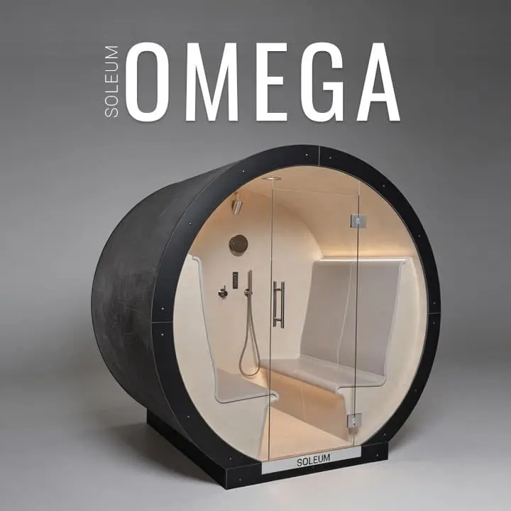 Outdoor steam bath OMEGA 3 Premium Dampfbad SOLEUM OMEGA