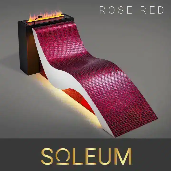 Heated wellness lounger ROSE-RED 14 Heated lounger ROSE RED from SOLEUM