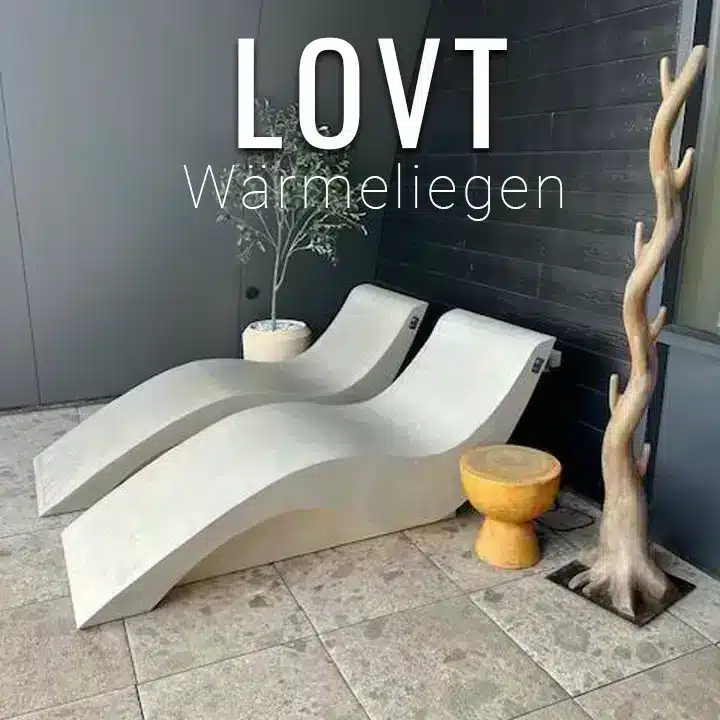 Heated loungers in concrete look 17 Wärmeliegen in Betonoptik LOVT