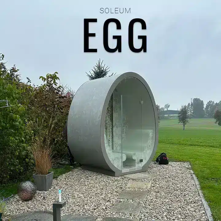 Outdoor SPA Sea Climate Chamber and Heated Loungers 24 SOLEUM outdoor steam bath EGG